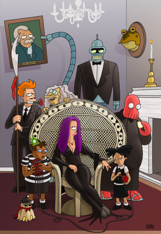 Illustration for article titled Nibbler is Cousin Itt in the Futurama Addams Family